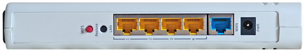Разъемы на задней панели роутера ASUS RT-N15