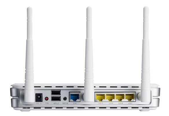 Задняя панель роутера ASUS RT-N16
