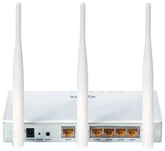 Разъемы на задней панели роутера ZyXEL NBG460N EE